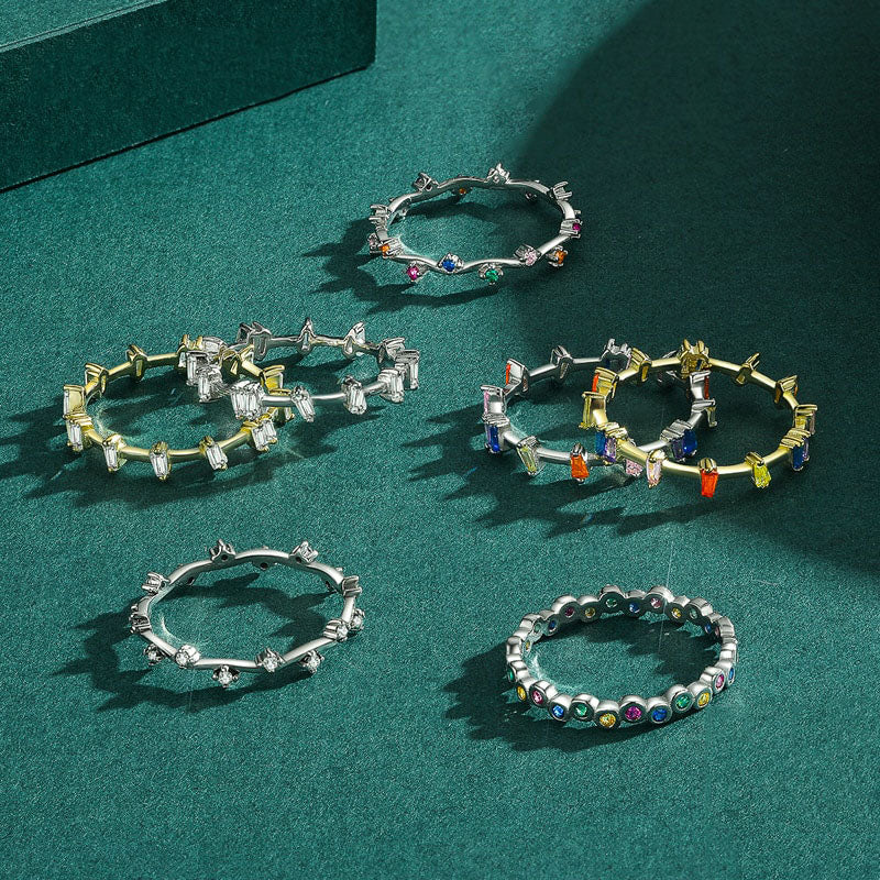 12 Style Authentic Colorful Ring