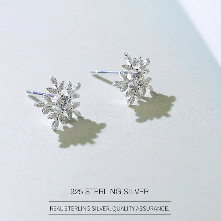 Snowflake Stud Earrings