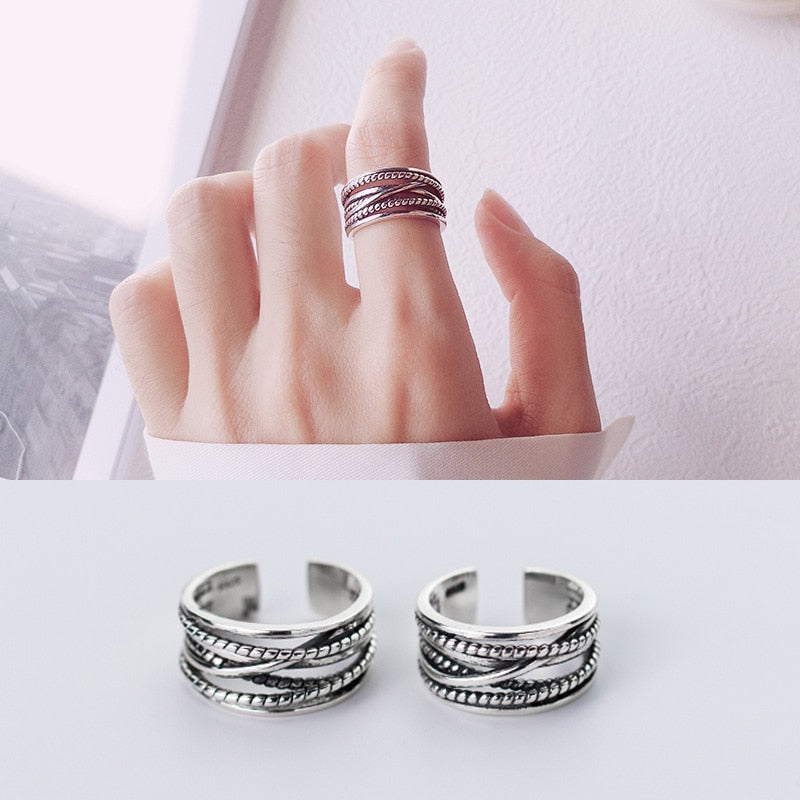 Vintage Layered Line Ring