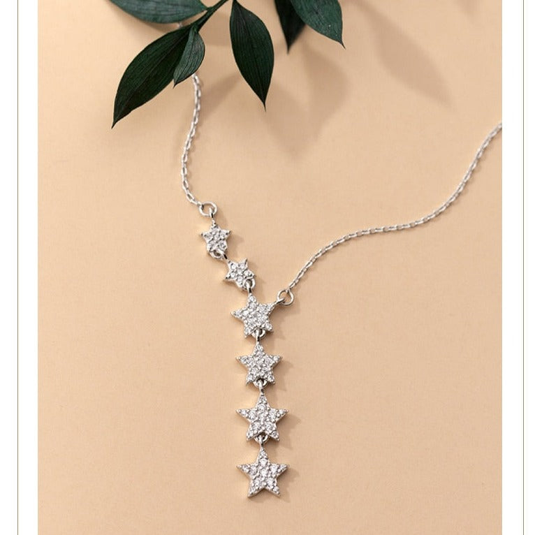 Twinkle Stars Y-Shape Necklace