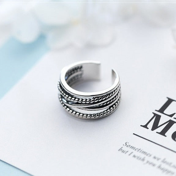 Vintage Layered Line Ring