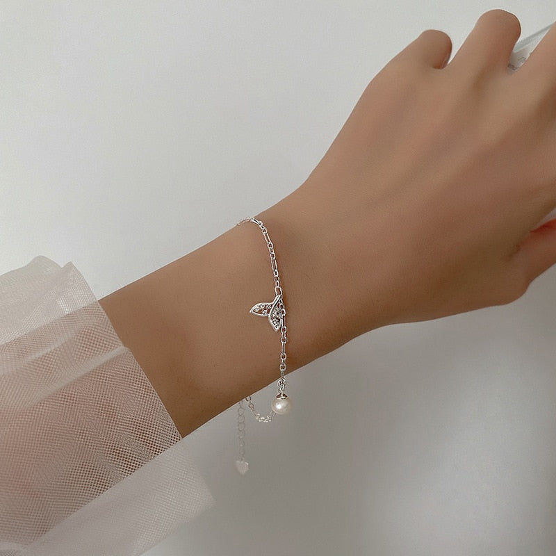 Mermaid Tail With Charms Anklet - RawaJewels