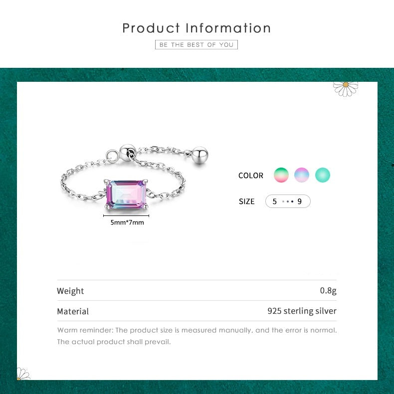 Tourmaline Adjustable Rings