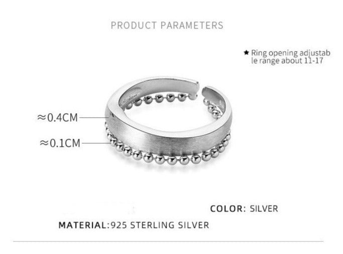 Line Chain Double Circle Ring