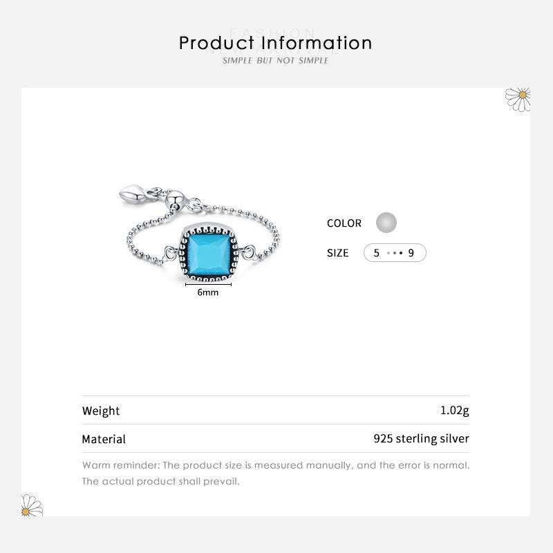 Turquoise Adjustable Ring - RawaJewels