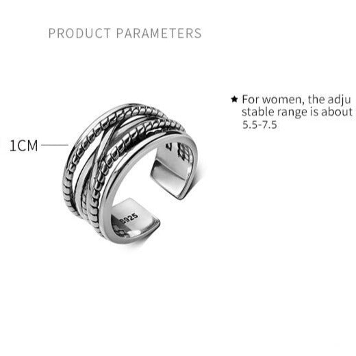Vintage Layered Line Ring