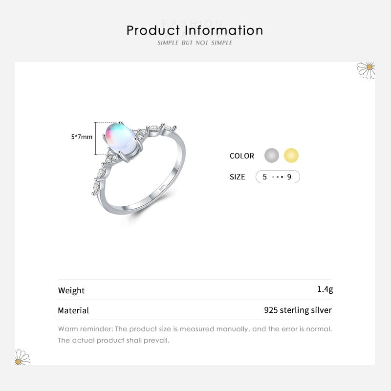 Oval Moonstone Ring