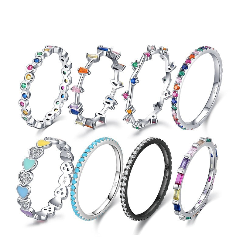 12 Style Authentic Colorful Ring