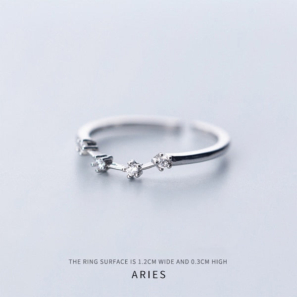 Twelve Constellations Ring - adjustable ring