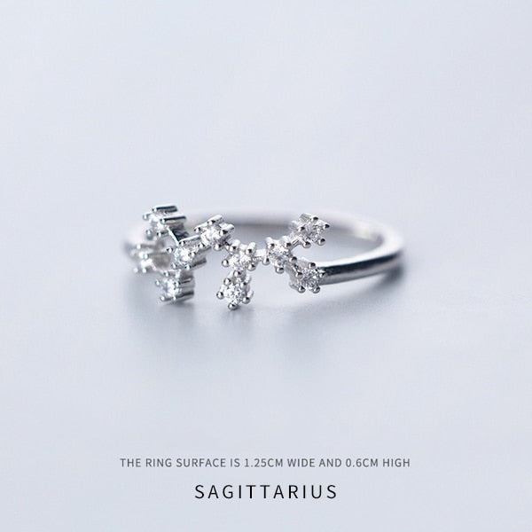 Twelve Constellations Ring - adjustable ring