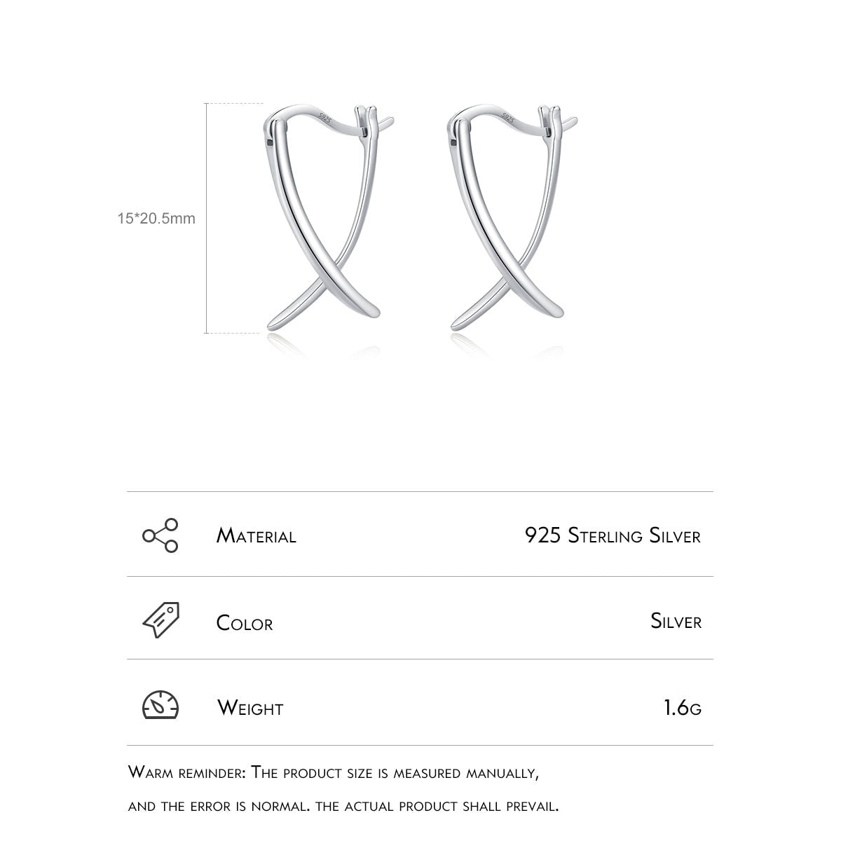 Cross Line Ear Buckles