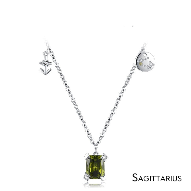 Twelve Constellation Necklaces with Stones - RawaJewels