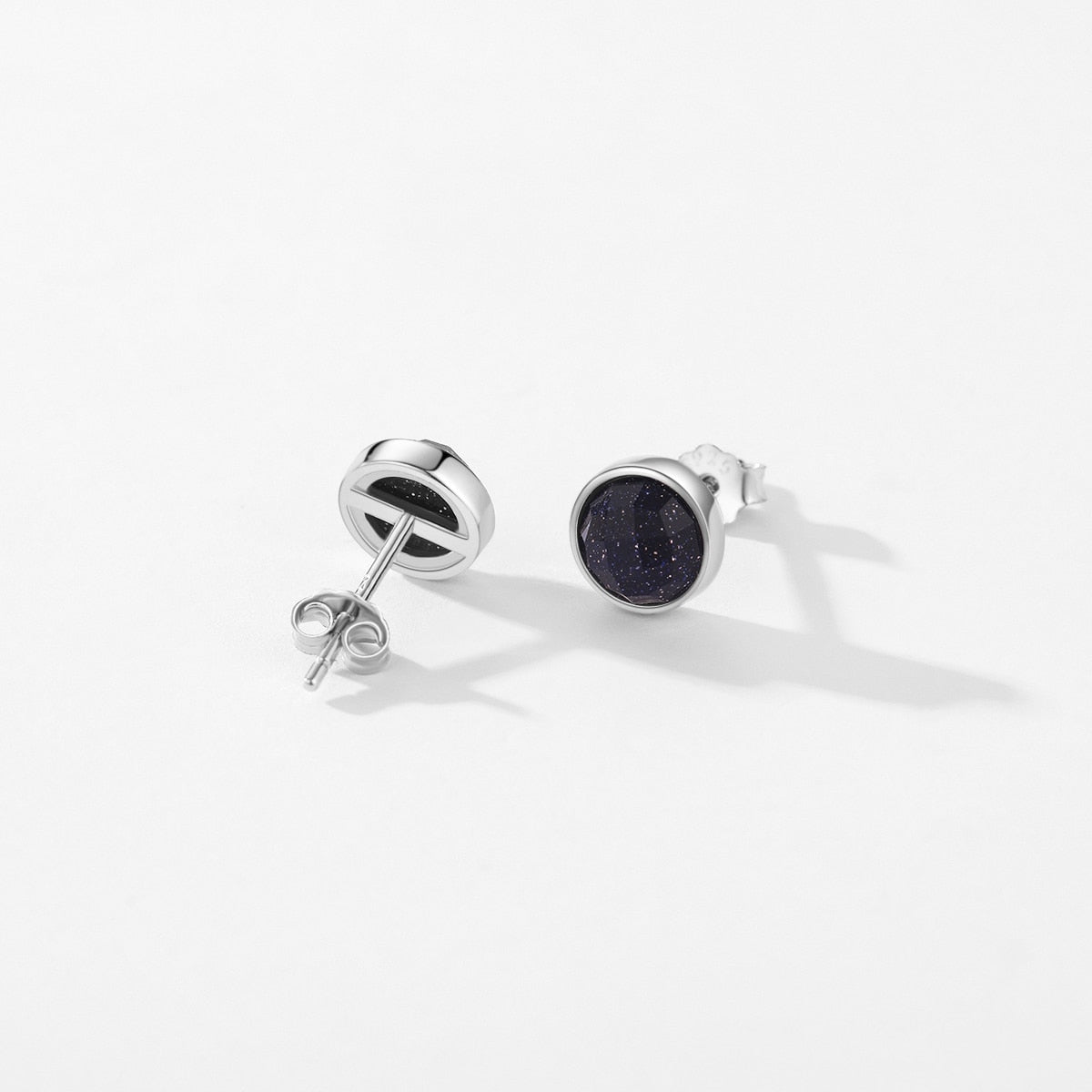 Natural Aventurine Round Stud Earrings