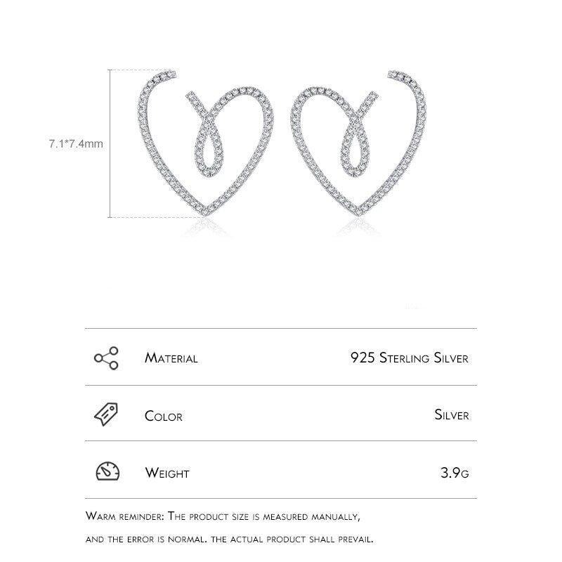Love Heart Stud Earrings
