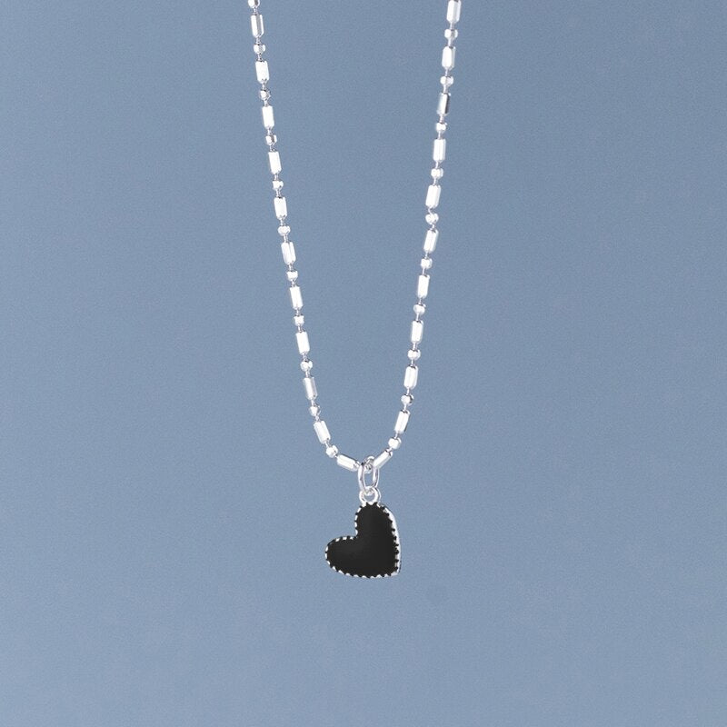 Mini Rainbow Color Heart Necklace