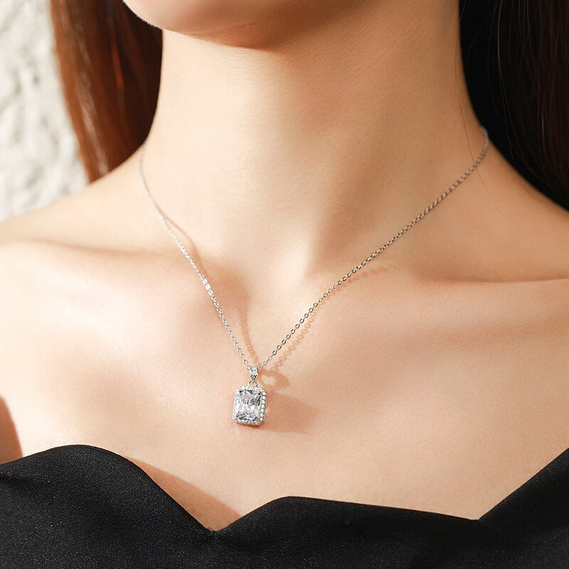 Rectangle Sparkling Necklace - RawaJewels