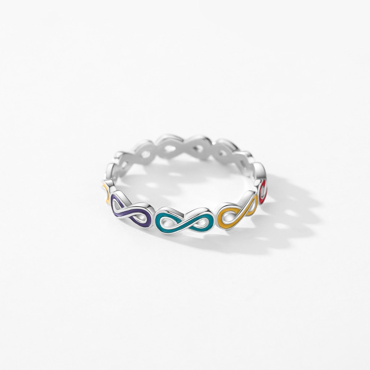 Heart Star Infinite Rainbow Rings
