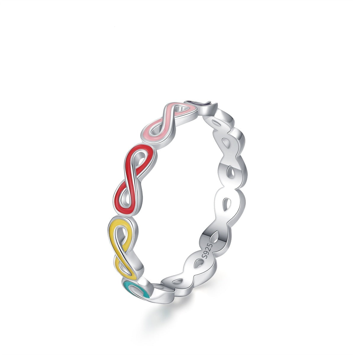 Heart Star Infinite Rainbow Rings