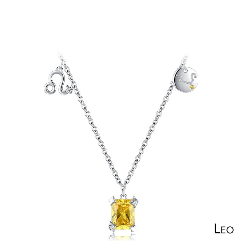 Twelve Constellation Necklaces with Stones - RawaJewels