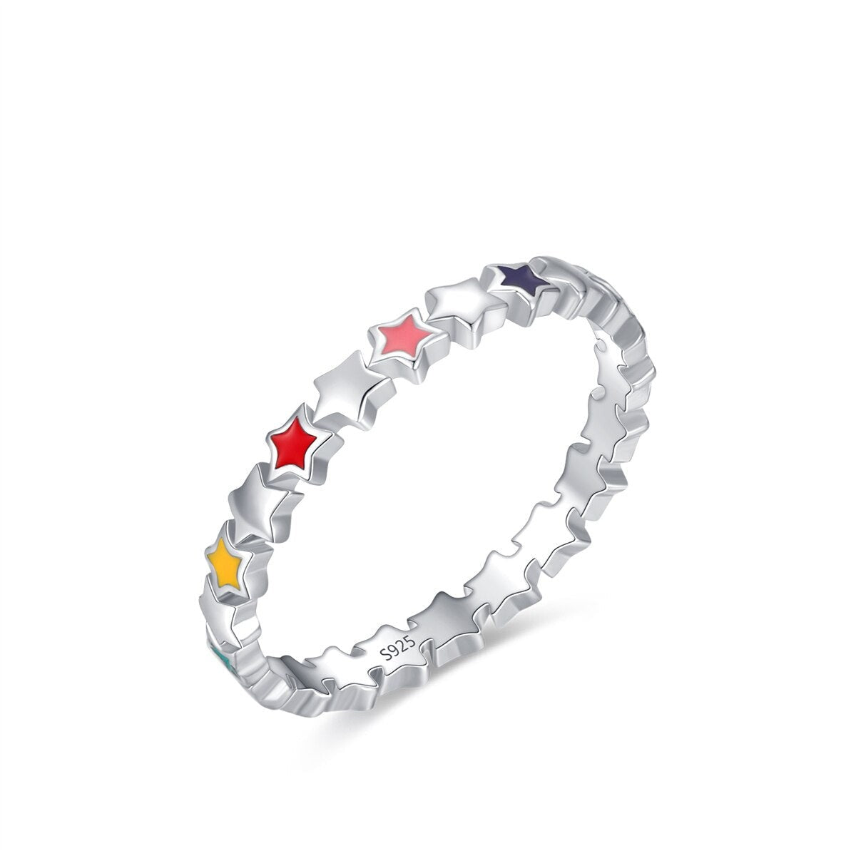 Heart Star Infinite Rainbow Rings