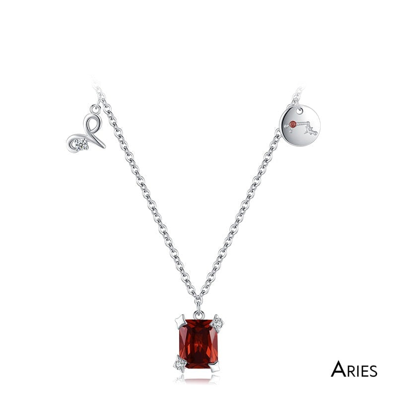 Twelve Constellation Necklaces with Stones - RawaJewels