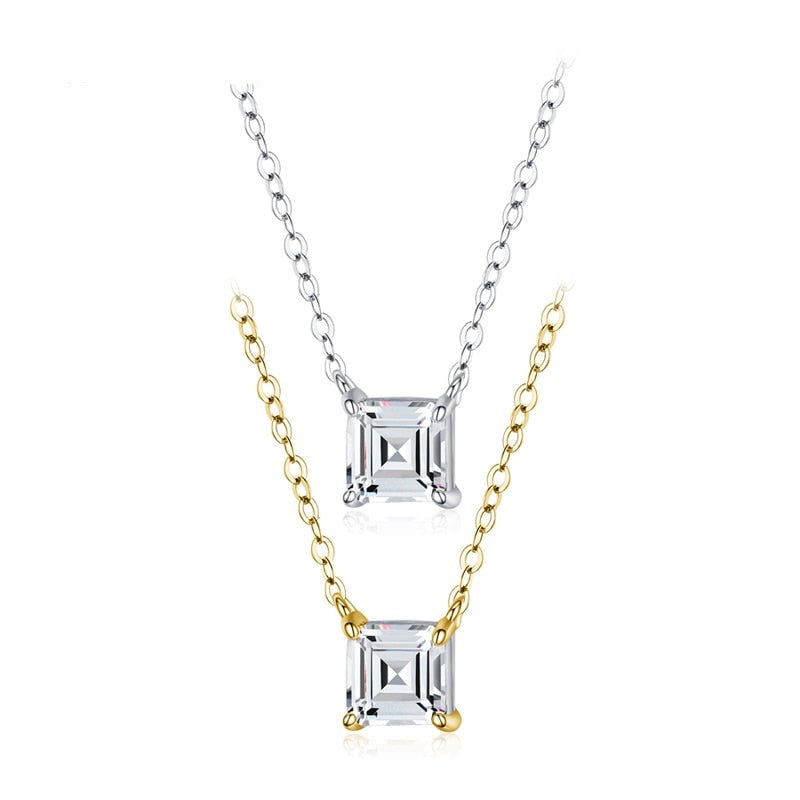 Emerald cut Classic Necklace