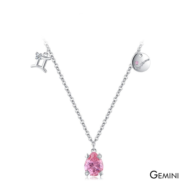 Twelve Constellation Necklaces with Stones - RawaJewels