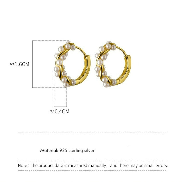 Twine Pearl Hoop Earrings