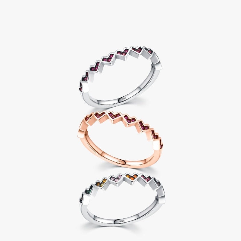 Edgy Hearts Ring