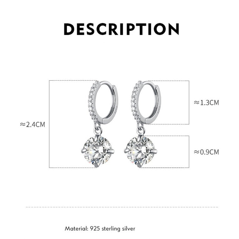 Round Drop Shiny Earrings - RawaJewels