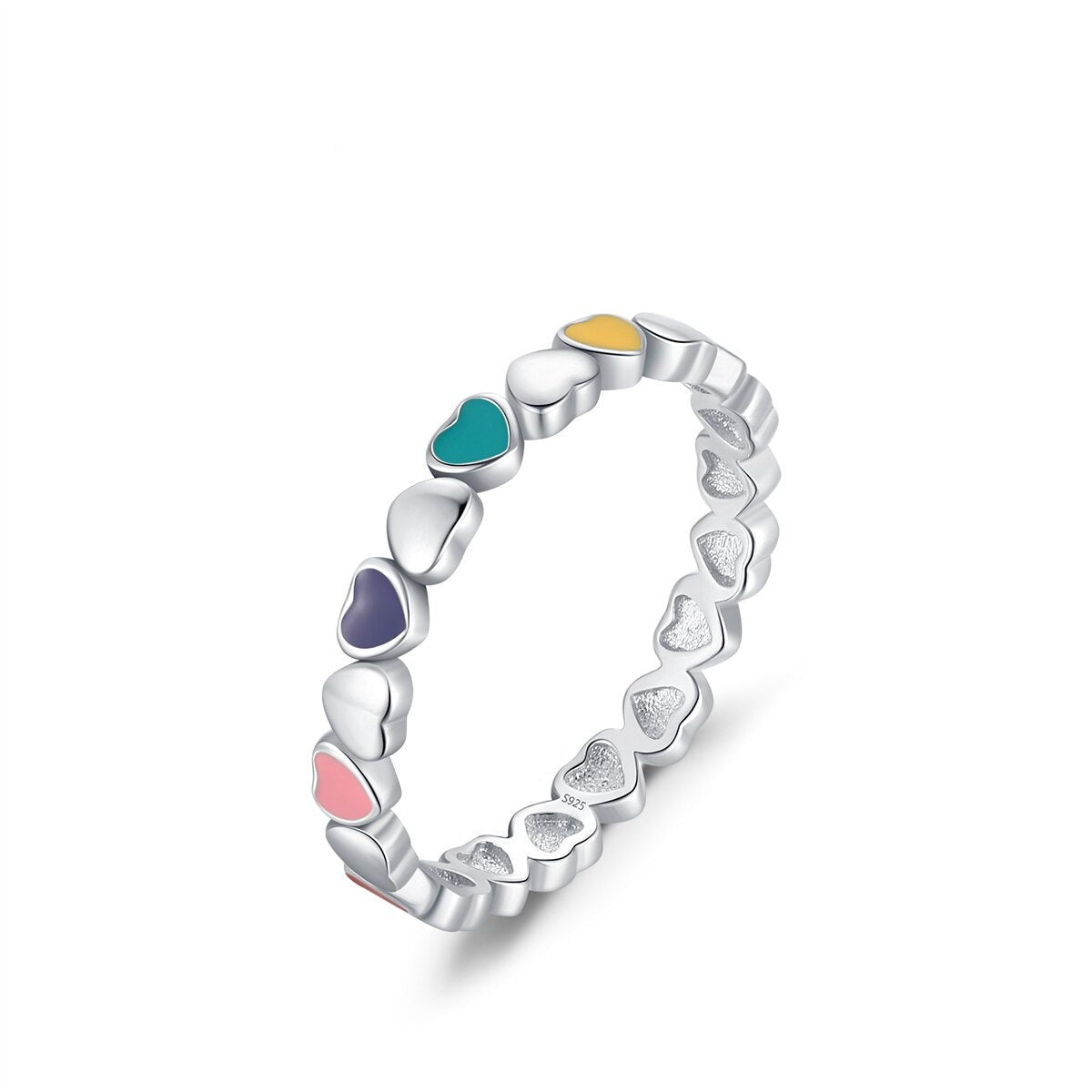 Heart Star Infinite Rainbow Rings