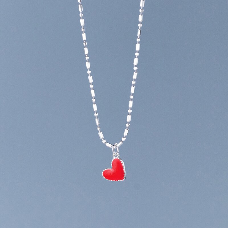 Mini Rainbow Color Heart Necklace