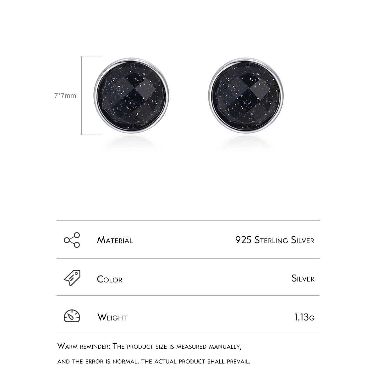 Natural Aventurine Round Stud Earrings