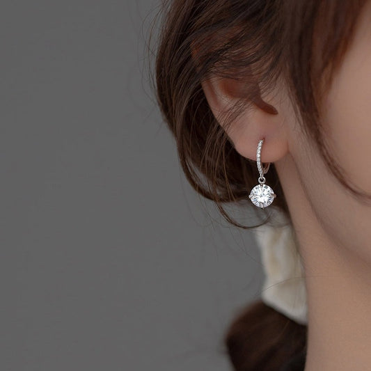 Round Drop Shiny Earrings - RawaJewels