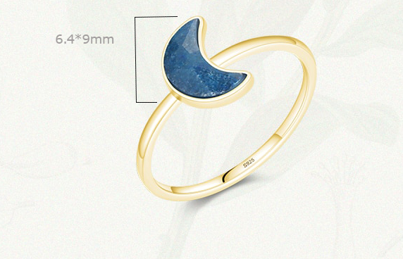 Blue Moon Gold Ring - RawaJewels