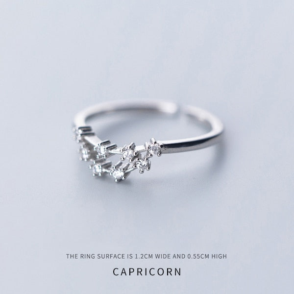 Twelve Constellations Ring - adjustable ring
