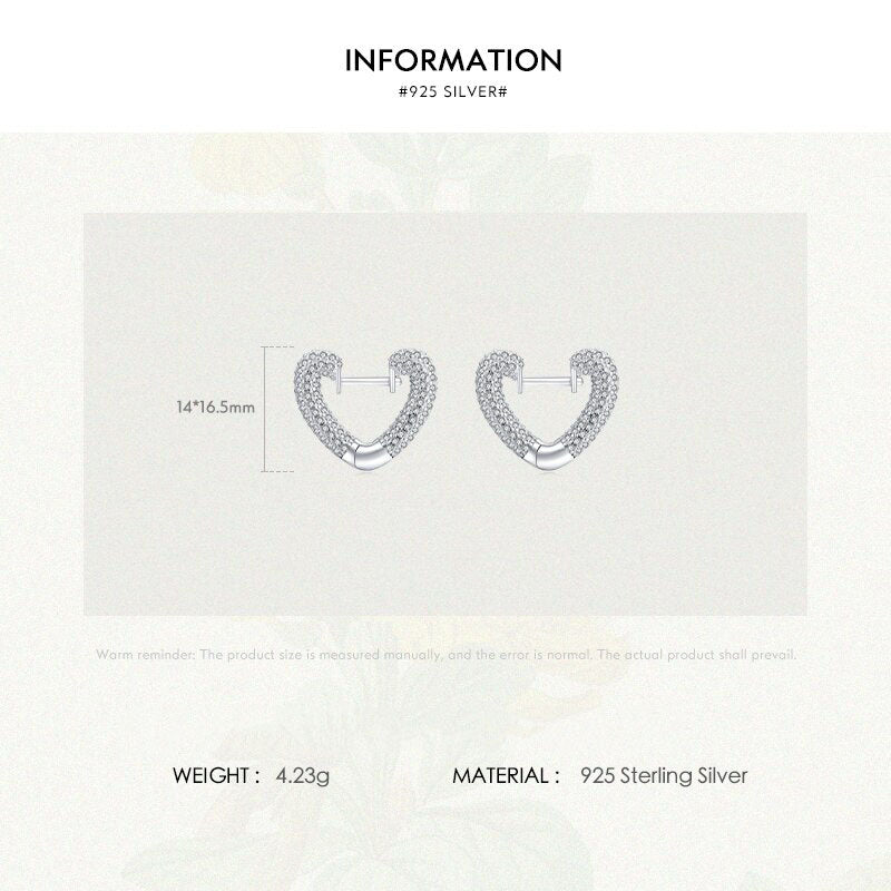 Silver Hearts Ear Buckles - RawaJewels