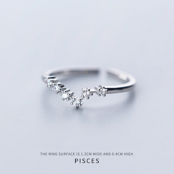 Twelve Constellations Ring - adjustable ring
