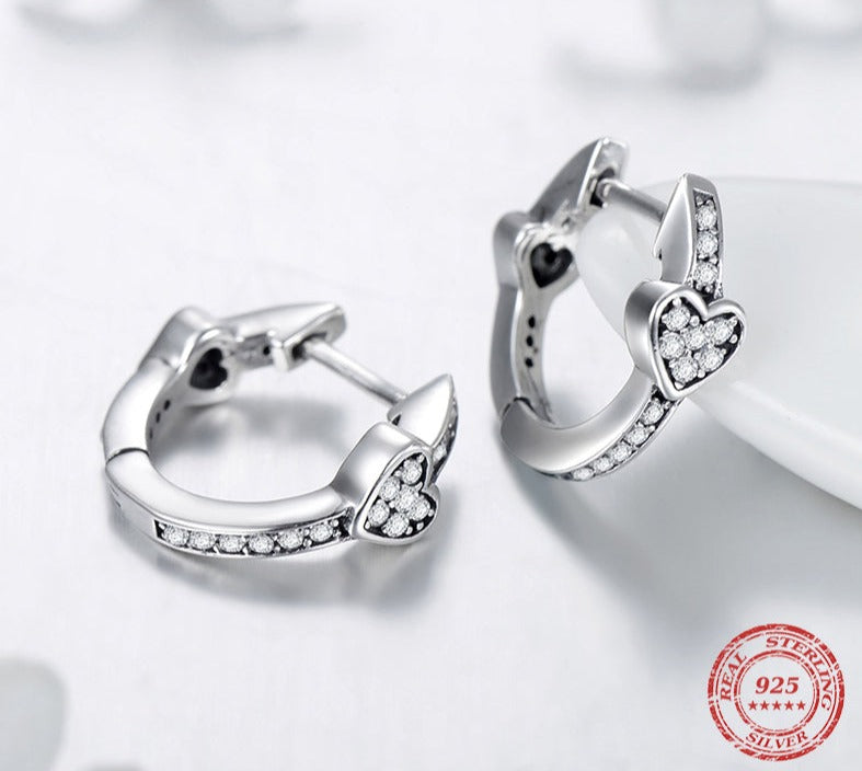 Hearts Ring & Earrings Jewelry Set - RawaJewels