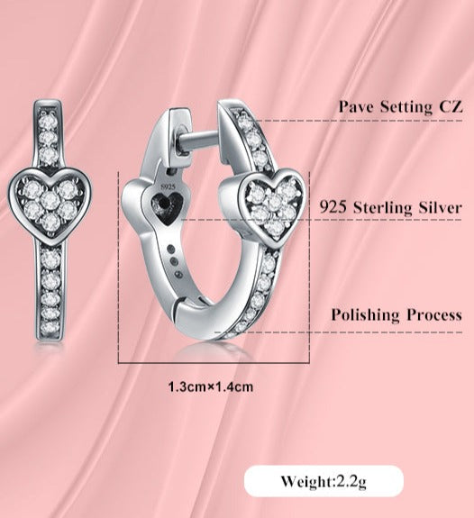 Hearts Ring & Earrings Jewelry Set - RawaJewels