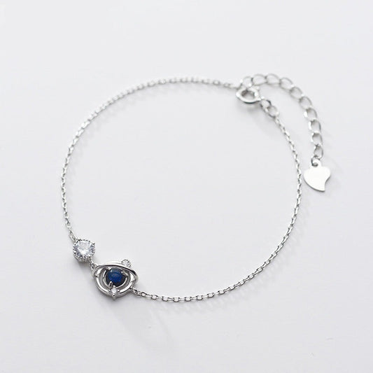 Blue Crystal Planet Bracelet - RawaJewels