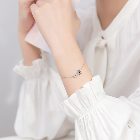 Blue Crystal Planet Bracelet - RawaJewels