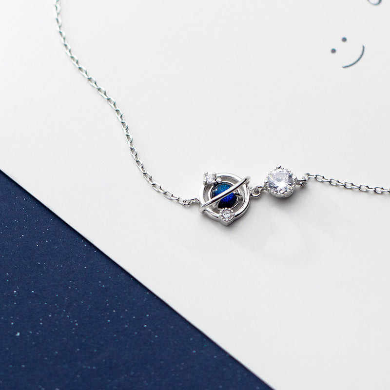 Blue Crystal Planet Bracelet - RawaJewels