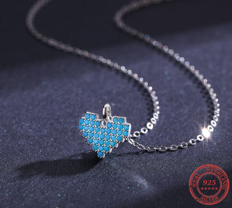 Turqoise Heart Necklace - RawaJewels