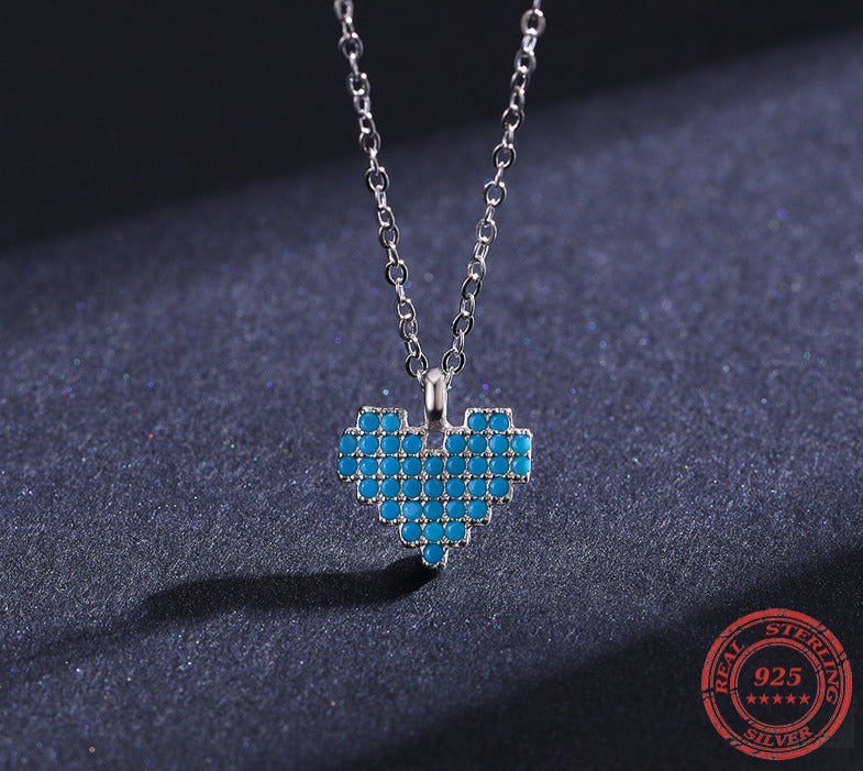 Turqoise Heart Necklace - RawaJewels