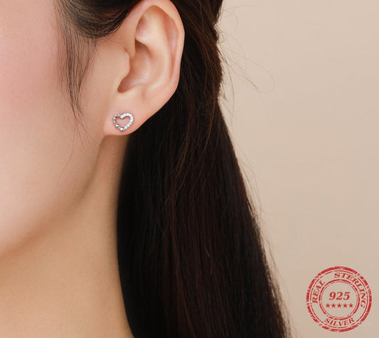 Shiny Heart Earrings - RawaJewels