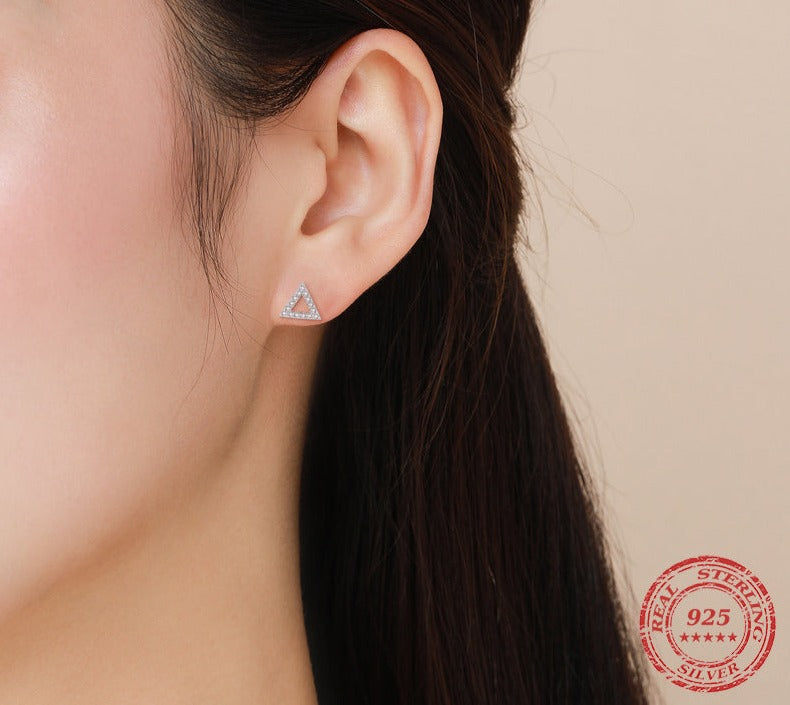 Triangle Stud Earrings - RawaJewels