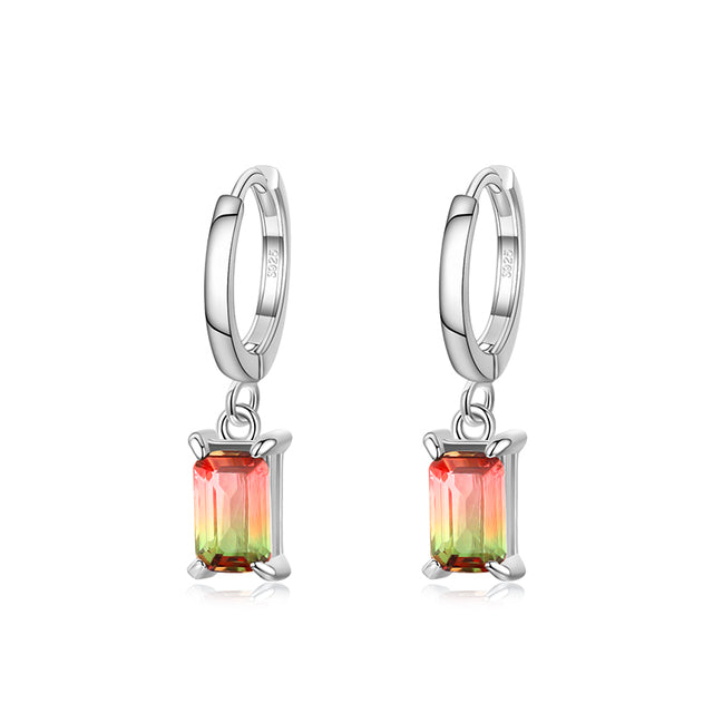 Watermelon Tourmaline Drop Earrings - RawaJewels