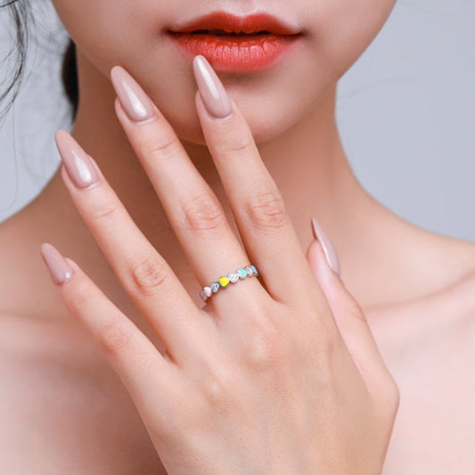 Colorful Love Earring & Ring Jewelry Set - RawaJewels