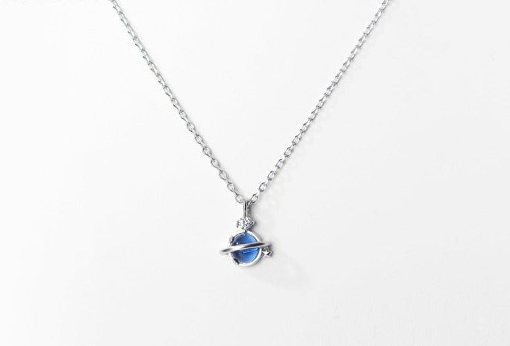 Silver Planet Necklace - RawaJewels